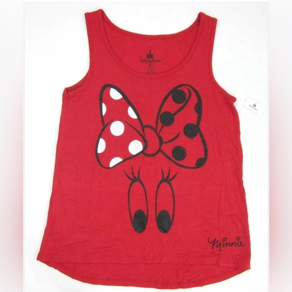 Disney Tops - Women’s Medium Disney Parks Minnie Mouse Red tank top M Authentic lightweight